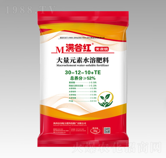 大量元素水溶肥料30-12-10+TE-滿谷紅-金谷配方肥
