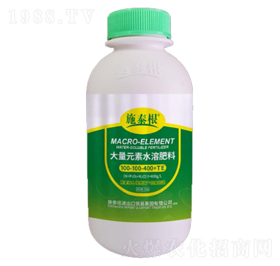 大量元素水溶肥料100-100-400+TE-施泰根