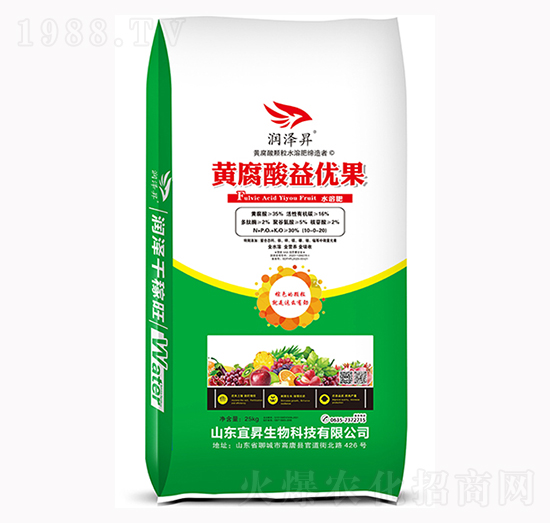 黃腐益優(yōu)果水溶肥料10-0-20-宜昇生物