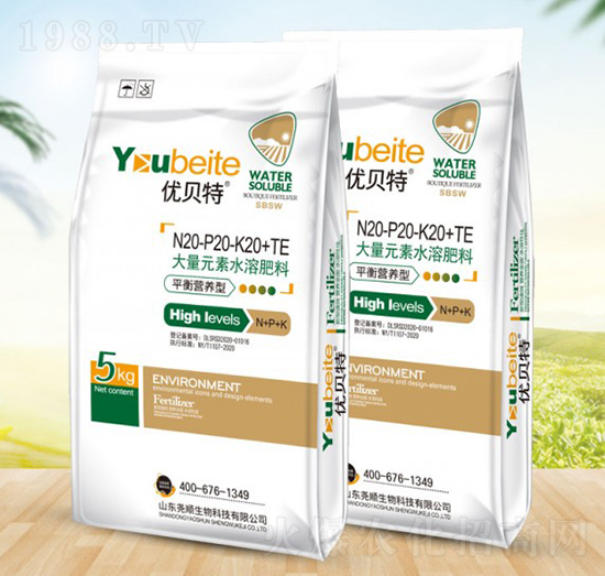 平衡營養(yǎng)型大量元素水溶肥20-20-20+TE-優(yōu)貝施-堯順生物