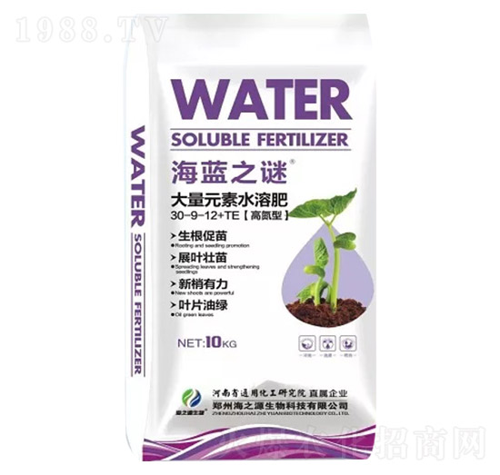 高氮型大量元素水溶肥料30-9-12+TE-海藍(lán)之謎-海之源