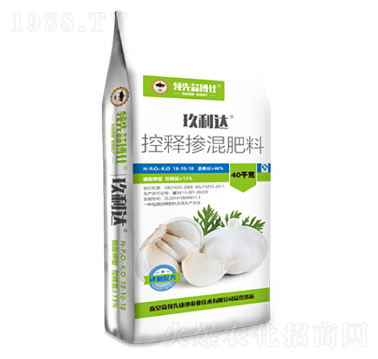 大蒜專用型控釋摻混肥料18-10-18-玖利達(dá)-領(lǐng)先康地