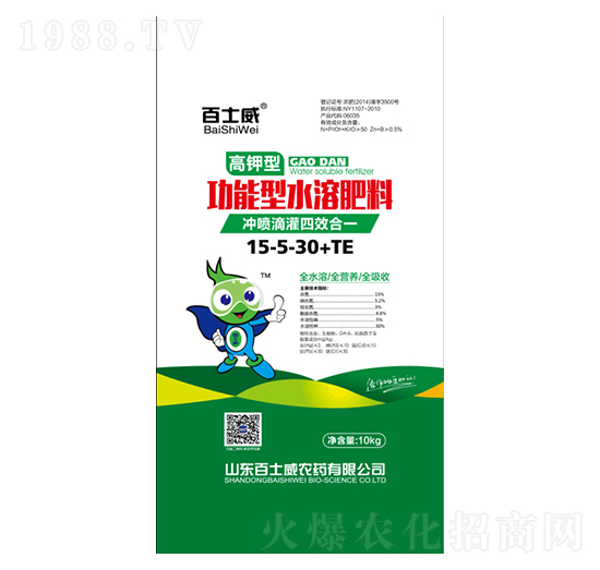 高鉀型功能型水溶肥料15-5-30+TE-百士威