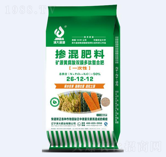 礦源黃腐酸雙膜多肽螯合肥26-12-12-津大肥業(yè)