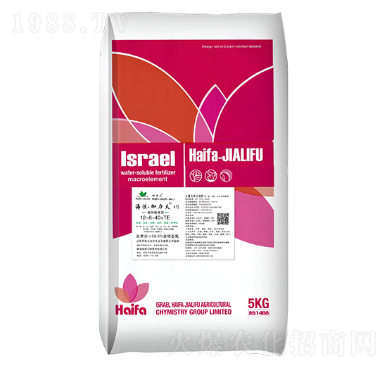 高鉀膨果型大量元素水溶肥料12-6-40+TE-海法加力夫1號(hào)-海法加力夫