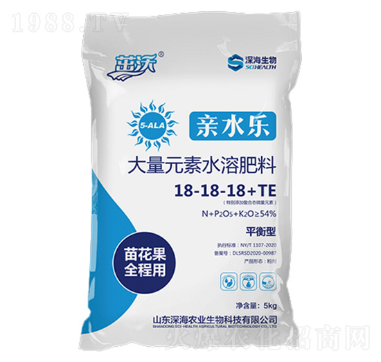 平衡型大量元素水溶肥料18-18-18+TE-茁沃·親水樂-深海生物