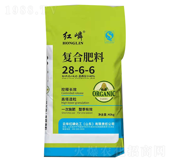 40kg復合肥料28-6-6-云化紅嶙