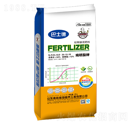 純硫酸鉀控釋摻混肥料20-12-18-巴士德