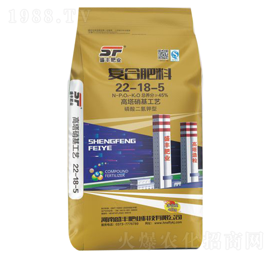40kg高塔硝基復(fù)合肥料22-18-5-盛豐肥業(yè)
