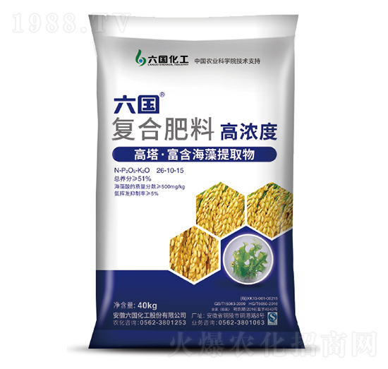 高塔海藻水稻專用肥26-10-15-六國(guó)化工