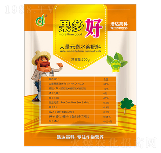 大量元素水溶肥-果多好-浩達(dá)生物