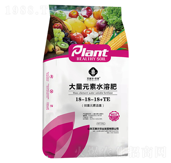 大量元素水溶肥18-18-18+TE-艾美爾