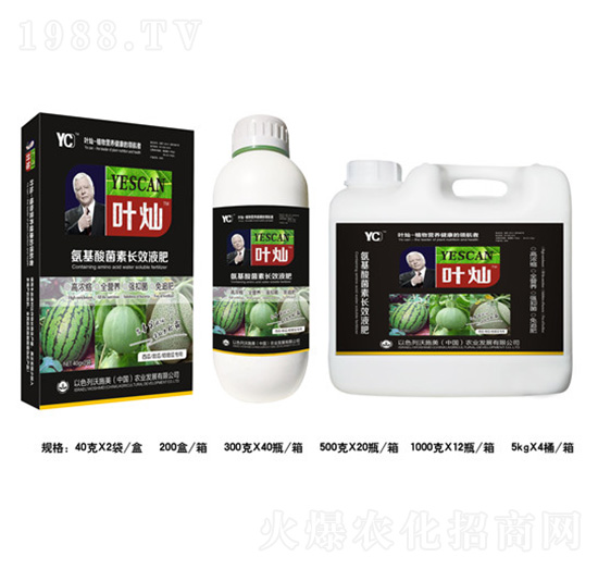 西瓜甜瓜哈密瓜專用氨基酸菌素長(zhǎng)效液肥-葉燦-德化