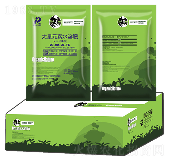 5kg大量元素水溶肥20-20-20+TE-坤陽生物