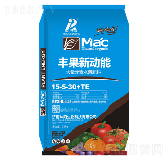 豐果新動能大量元素水溶肥15-5-30+TE-坤陽生物