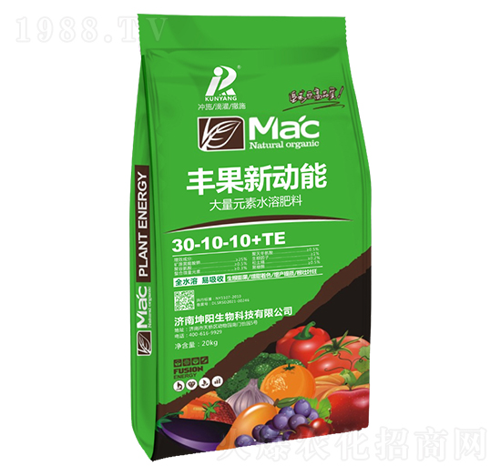 豐果新動(dòng)能大量元素水溶肥30-10-10+TE-坤陽(yáng)生物