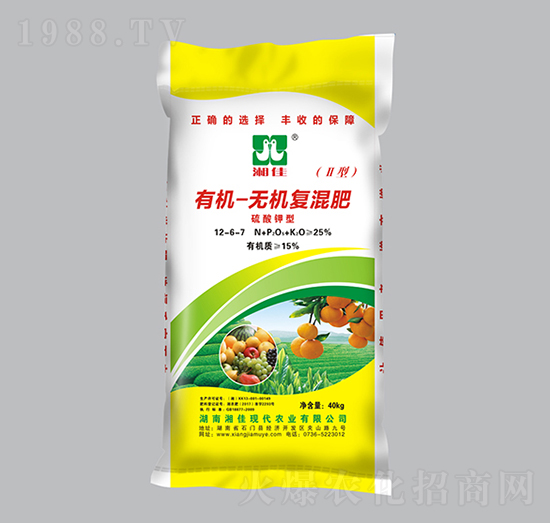 硫酸鉀型有機(jī)-無機(jī)復(fù)混肥12-6-7-湘佳