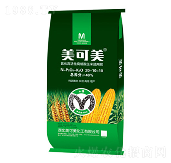 氨化高活性腐殖酸玉米適用肥20-10-10-美可美