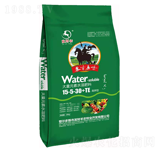 高鉀型大量元素水溶肥15-5-30+TE-發(fā)財羊