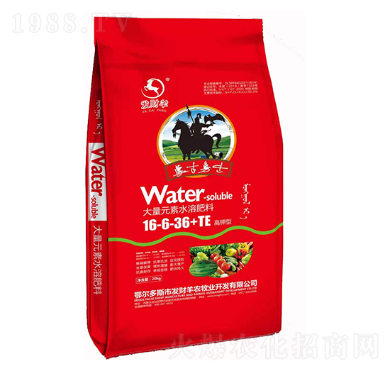 高鉀型大量元素水溶肥16-6-36+TE-發(fā)財(cái)羊