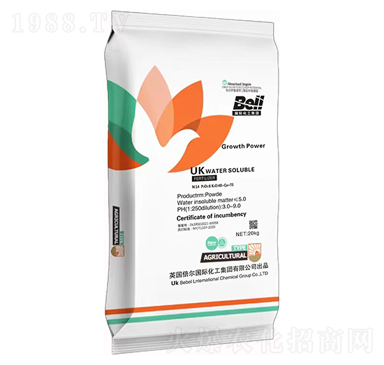 水溶肥14-6-40+Ca+TE-英國(guó)倍爾-普康田