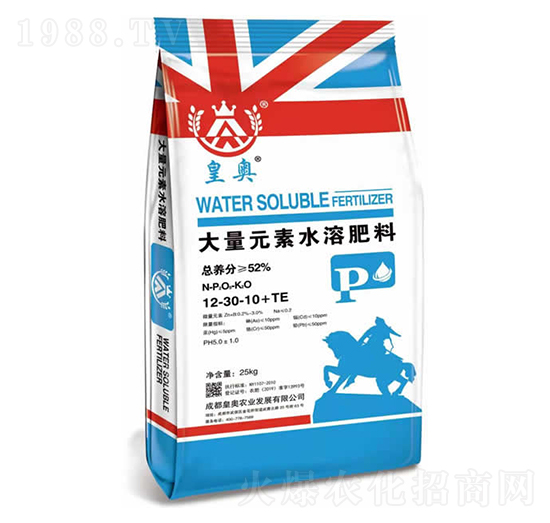 大量元素水溶肥12-30-10+TE-皇奧
