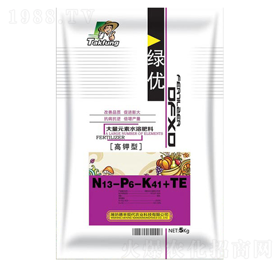 高鉀型大量元素水溶肥-綠優(yōu)-亞?wèn)|化工