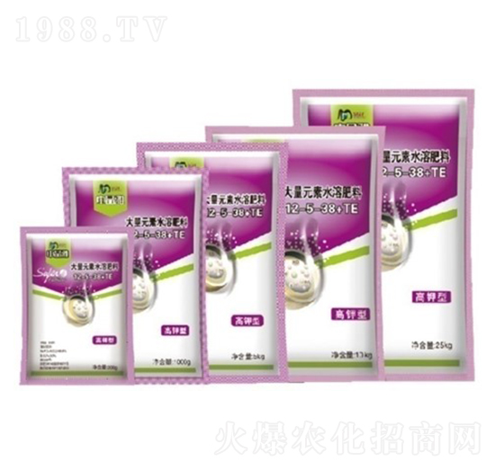 高鉀型大量元素水溶肥12-5-38+TE-申晶雅