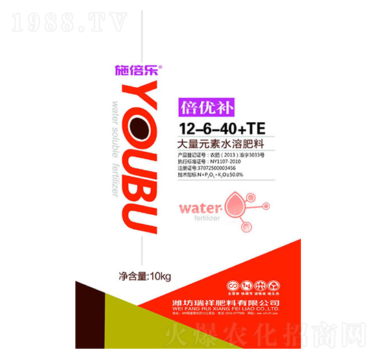 大量元素水溶肥料12-6-40+TE-瑞祥肥料