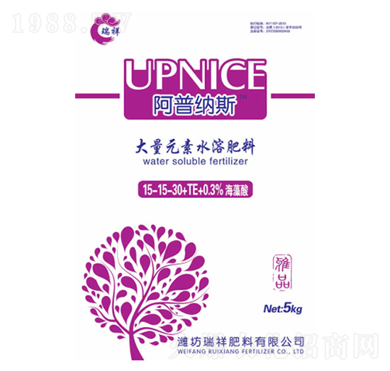 大量元素水溶肥15-15-30+TE-瑞祥肥料