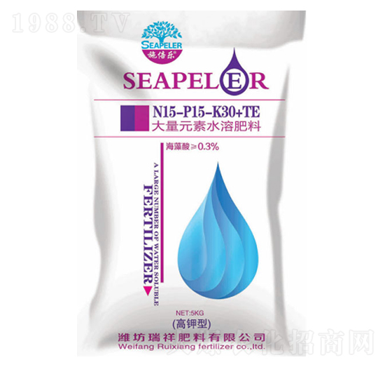 5kg大量元素水溶肥15-15-30+TE-瑞祥肥料