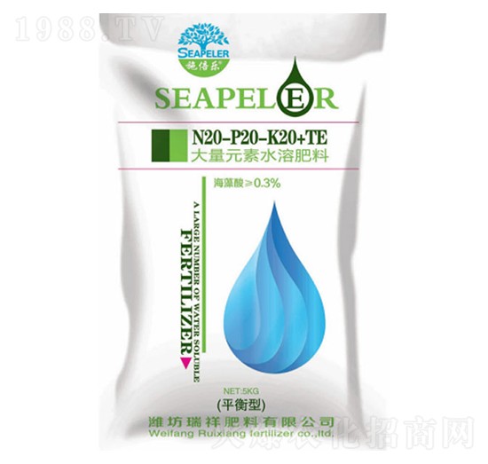 5kg大量元素水溶肥20-20-20+TE-瑞祥肥料