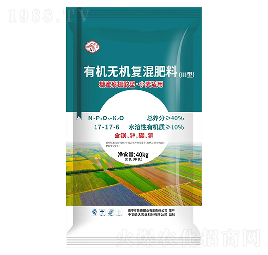 糖蜜腐植酸型·小麥適用有機(jī)無機(jī)復(fù)混肥料17-17-6-德亞-和齊成