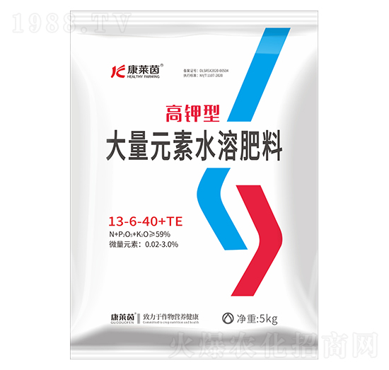 高鉀型大量元素水溶肥13-6-40+TE-康萊茵