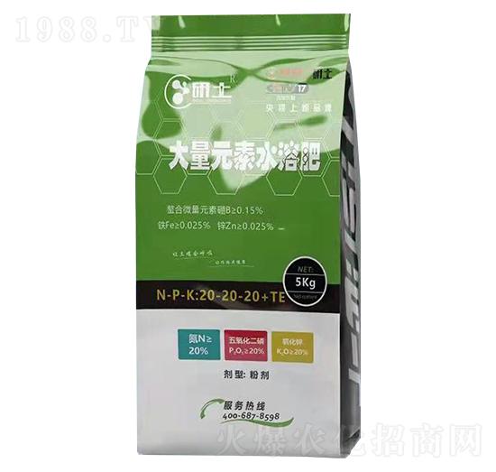 平衡型大量元素水溶肥20-20-20+TE-研土生物