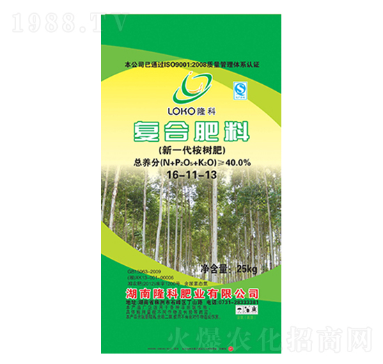 隆科牌復(fù)合肥（新一代桉樹肥）16-11-13-隆科農(nóng)資