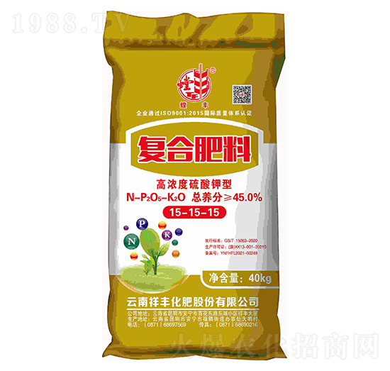 高濃度硫酸鉀型復(fù)合肥料15-15-15-螳豐-祥豐集團(tuán)