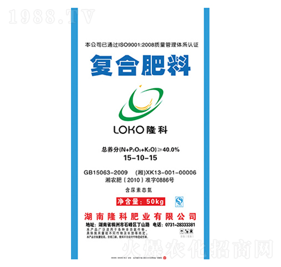 隆科牌復合肥15-10-15-隆科農(nóng)資