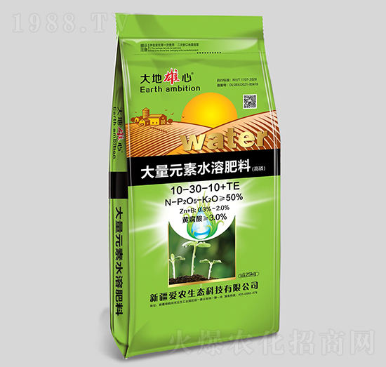 大量元素水溶肥料10-30-10+TE-愛農