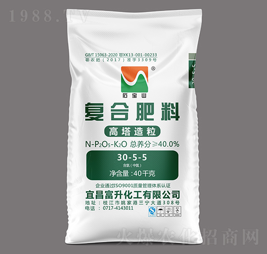 40%高塔氯基復(fù)合肥料30-5-5-石寶山-富升化工