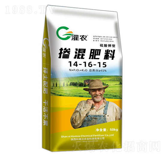 硫酸鉀型摻混肥料14-16-15-灌農(nóng)-科姆沃
