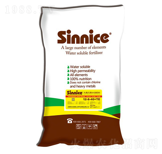粉劑大量元素水溶肥12-8-40-圣尼斯-福泰紅牛