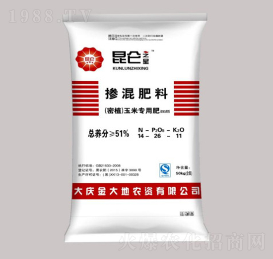 玉米（密植）專用肥摻混肥料14-26-11-昆侖之美-永利科技