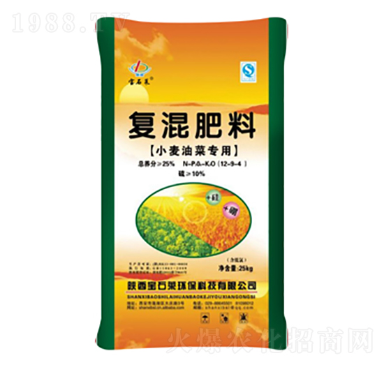 小麥油菜專用復(fù)混肥料12-9-4-寶石萊