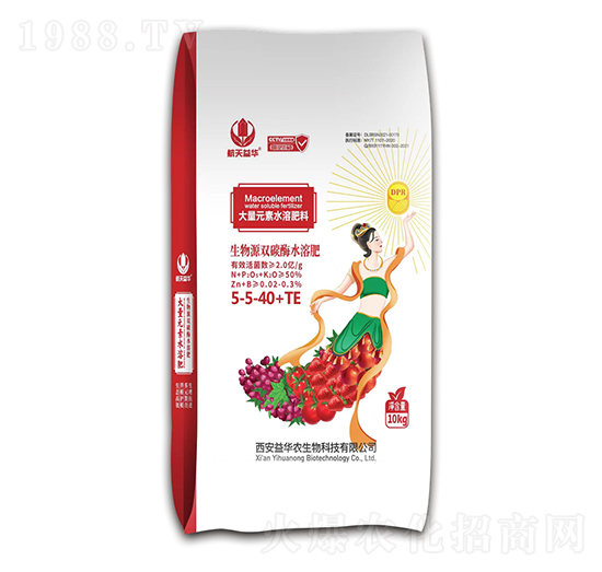 生物源雙碳酶水溶肥5-5-40+TE-核金-航天益華