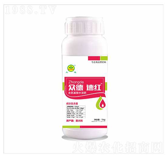 含氨基酸水溶肥料-眾德速紅-眾德肥料