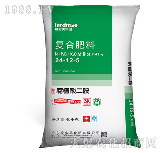 腐植酸二胺復(fù)合肥料-24-12-5-拉多美化肥