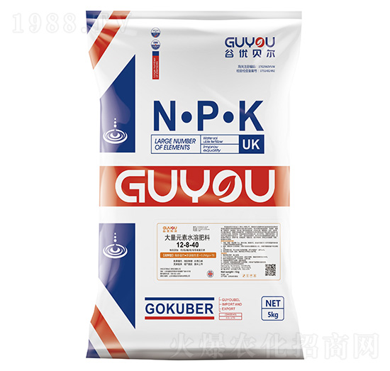 5kg高鉀型大量元素水溶肥料12-8-40-谷優(yōu)貝爾