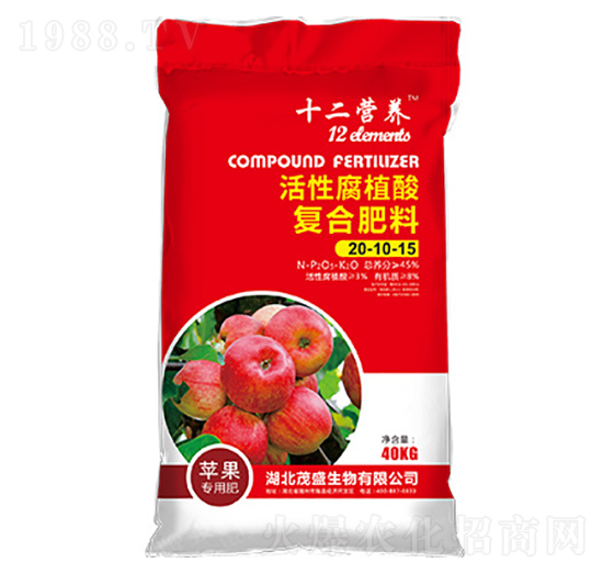蘋果專用活性腐植酸復(fù)合肥料20-10-15-茂盛生物