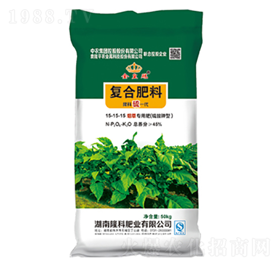 金皇冠牌復(fù)合肥（煙草專用肥）15-15-15-隆科農(nóng)資